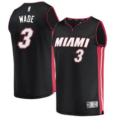 Dwyane Wade Miami Heat Branded Fast Break Jersey Black - Icon Edition