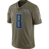 Image of Marcus Mariota Tennessee Titans Salute To Service Limited Jersey - Olive 2018/2019