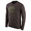 Image of Cleveland Browns Men's Long Sleeve Brown Salute to Service Sideline Legend Performance 2018/2019