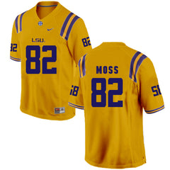 LSU Thaddeus Moss 82 Gold Jersey 2018 - 2019