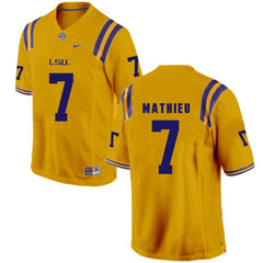 LSU Tyrann Mathieu 7 Gold Jersey 2018 - 2019