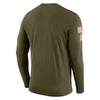 Image of Atlanta Falcons Men's Long Sleeve Olive Salute to Service Sideline Legend Performance 2018/2019