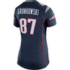 Image of Rob Gronkowski New England Patriots Women's Navy Super Bowl LII Bound Game Jersey 2019