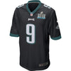 Image of Men's Nick Foles Black Philadelphia Eagles Super Bowl LII Game Jersey 2019