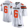 Image of Baker Mayfield Cleveland Browns Draft Pick Game Jersey – White 2018/2019