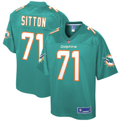 Josh Sitton Miami Dolphins Pro Line Team Player Jersey – Aqua 2018/2019