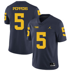 Jabrill Peppers 5 Navy Michigan Jersey 2018 - 2019