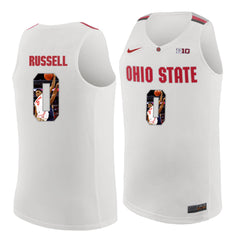 Ohio State RUSSELL 0 White Jersey