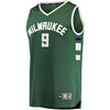 Image of Donte DiVincenzo Milwaukee Bucks Branded Fast Break Jersey - Icon Edition - Hunter Green