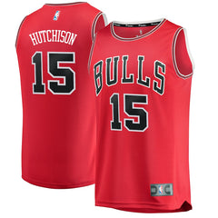 Chandler Hutchison Chicago Bulls Branded 2018 NBA Draft First Round Pick Fast Break Jersey Red – Icon Edition