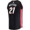 Image of Hassan Whiteside Miami Heat Branded Fast Break Jersey Black - Icon Edition