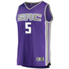 Image of De'Aaron Fox Sacramento Kings Branded Fast Break Jersey Purple - Icon Edition