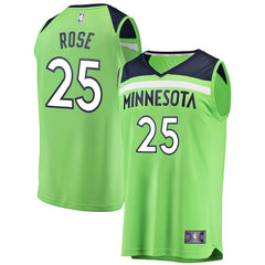 Derrick Rose Minnesota Timberwolves Branded Fast Break Player Jersey - Statement Edition - Neon Green