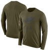 Image of Miami Dolphins Men's Long Sleeve Olive Salute to Service Sideline Legend Performance 2018/2019