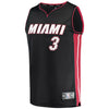 Image of Dwyane Wade Miami Heat Branded Fast Break Jersey Black - Icon Edition