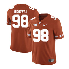 Texas Longhorns Hassan Ridgeway 98 Brunt Orange Jersey 2018 - 2019