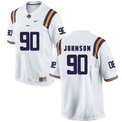 LSU Anthony Johnson 90 White Jersey 2018 - 2019
