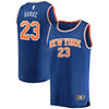 Image of Trey Burke New York Knicks Branded Fast Break Road Jersey Blue - Icon Edition