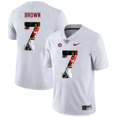 Tony Brown 7 White Alabama Crimson Tide Jersey 2018 - 2019