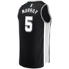 Image of Dejounte Murray San Antonio Spurs Branded Fast Break Road Player Jersey Black - Icon Edition