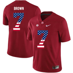 Tony Brown 7 Red Alabama Crimson Tide Jersey 2018 - 2019