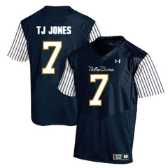 TJ Jones 7 Navy Notre Dame Fighting Irish Jersey 2018 - 2019