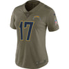 Image of Philip Rivers Los Angeles Chargers Women's Salute to Service Limited Jersey - Olive