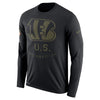 Image of Cincinnati Bengals Men's Long Sleeve Black Salute to Service Sideline Legend Performance 2018/2019