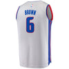 Image of Bruce Brown Detroit Pistons Branded Fast Break Jersey Gray - Statement Edition