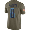 Image of Marcus Mariota Tennessee Titans Salute To Service Limited Jersey - Olive 2018/2019