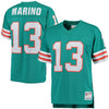 Image of Dan Marino Miami Dolphins Mitchell & Ness Retired Player Vintage Jersey - Aqua 2018/2019