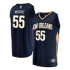 Image of E'Twaun Moore New Orleans Pelicans Branded Fast Break Player Jersey - Icon Edition – Navy