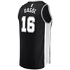 Image of Pau Gasol San Antonio Spurs Branded Fast Break Jersey Black - Icon Edition