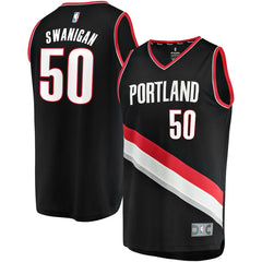 Caleb Swanigan Portland Trail Blazers Branded Fast Break Team Color Player Jersey Black - Icon Edition