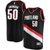Image of Caleb Swanigan Portland Trail Blazers Branded Fast Break Team Color Player Jersey Black - Icon Edition