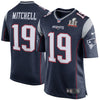 Image of Malcolm Mitchell New England Patriots Navy Super Bowl LI Bound Game Jersey 2019