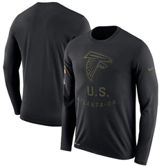 Atlanta Falcons Men's Long Sleeve Black Salute to Service Sideline Legend Performance 2018/2019