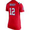 Image of Tom Brady New England Patriots Women's Red Super Bowl LII Bound Game Jersey 2019