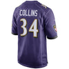 Image of Alex Collins Baltimore Ravens Game Jersey – Purple 2018/2019