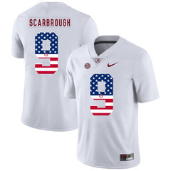 Bo Scarbrough 9 White Alabama Crimson Tide Jersey 2018 - 2019