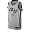 Image of Manu Ginobili San Antonio Spurs Swingman Jersey - Statement Edition – Gray