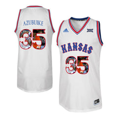 Kansas Jayhawks Azubuike 35 White Retro Jersey 2018 - 2019