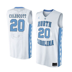 North Carolina COLESCOTT 20 White Jersey
