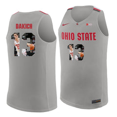 Ohio State DAKICH 13 Gray Jersey