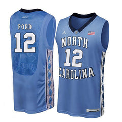 North Carolina FORD 12 Blue Jersey