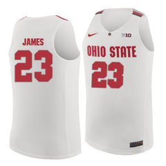 Ohio State James 23 White Jersey