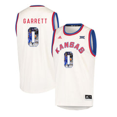 Kansas Jayhawks Garrett 0 Milky White Retro Jersey 2018 - 2019