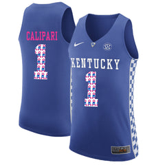 Kentucky Calipari 1 Blue Jersey 2018 - 2019 Edition