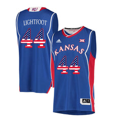 Kansas Jayhawks Lightfoot 44 Blue Retro Jersey 2018 - 2019