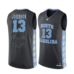 North Carolina JOHNSON 13 Black Jersey